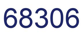 Número 68306 imagen azul