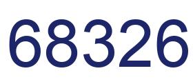 Número 68326 imagen azul