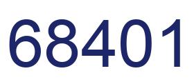 Número 68401 imagen azul