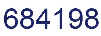 Number 684198 blue image