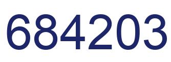 Number 684203 blue image