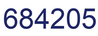 Number 684205 blue image