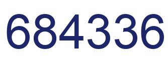 Number 684336 blue image