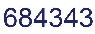 Number 684343 blue image