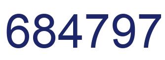 Number 684797 blue image
