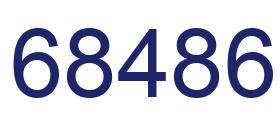 Número 68486 imagen azul