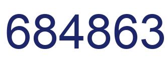 Number 684863 blue image