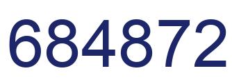 Number 684872 blue image