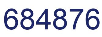 Number 684876 blue image