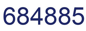 Number 684885 blue image
