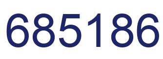 Number 685186 blue image