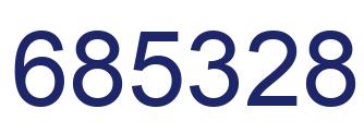 Number 685328 blue image