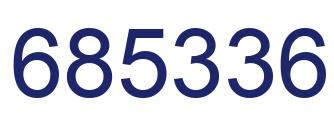 Number 685336 blue image