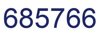 Number 685766 blue image