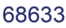 Number 68633 blue image