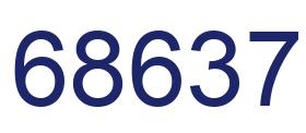 Number 68637 blue image