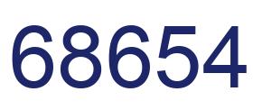Number 68654 blue image