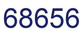 Number 68656 blue image