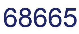 Número 68665 imagen azul