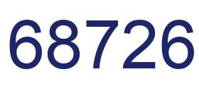 Number 68726 blue image