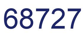 Number 68727 blue image
