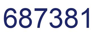 Number 687381 blue image