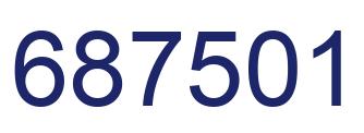 Número 687501 imagen azul