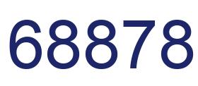 Number 68878 blue image