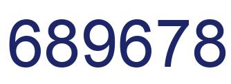 Number 689678 blue image