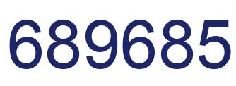 Number 689685 blue image