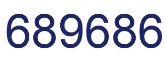 Number 689686 blue image
