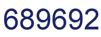 Number 689692 blue image