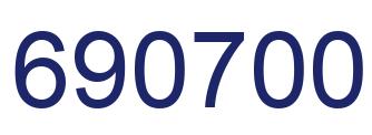 Número 690700 imagen azul