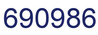 Number 690986 blue image