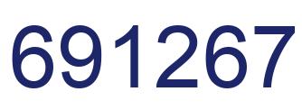 Number 691267 blue image