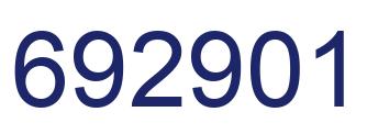 Número 692901 imagen azul
