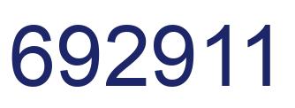 Number 692911 blue image