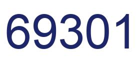 Number 69301 blue image