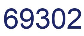 Number 69302 blue image