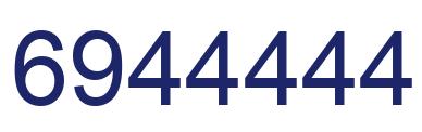 Number 6944444 blue image