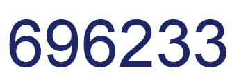 Number 696233 blue image