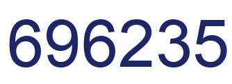 Number 696235 blue image