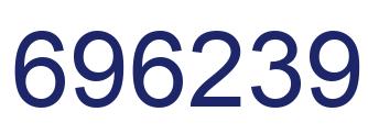 Number 696239 blue image