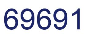Número 69691 imagen azul