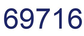 Number 69716 blue image