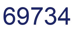 Number 69734 blue image