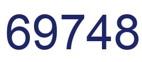 Number 69748 blue image