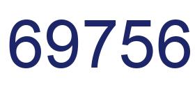 Número 69756 imagen azul