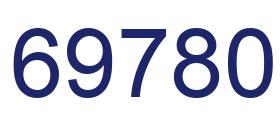 Number 69780 blue image