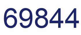 Number 69844 blue image